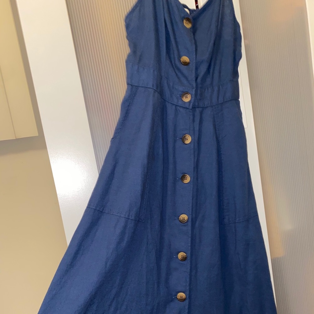 Blue midi dress